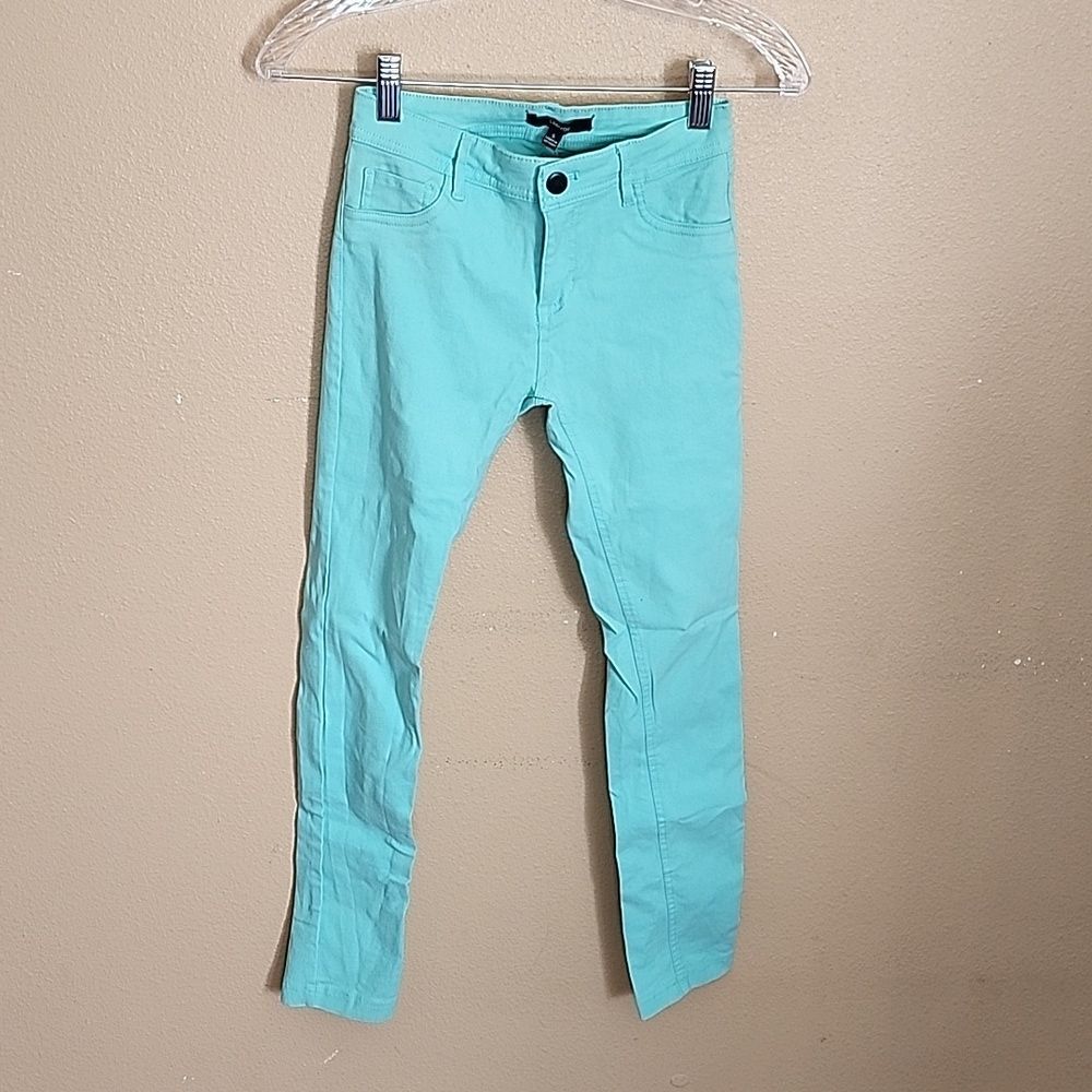 Aqua Green Skinny Jean Jegging size Small 24 inch waist